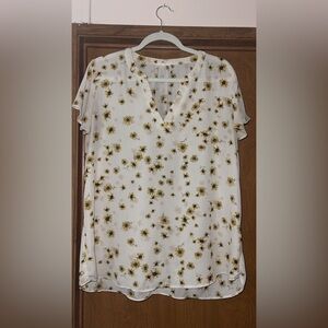 Maurices Cream Floral Blouse